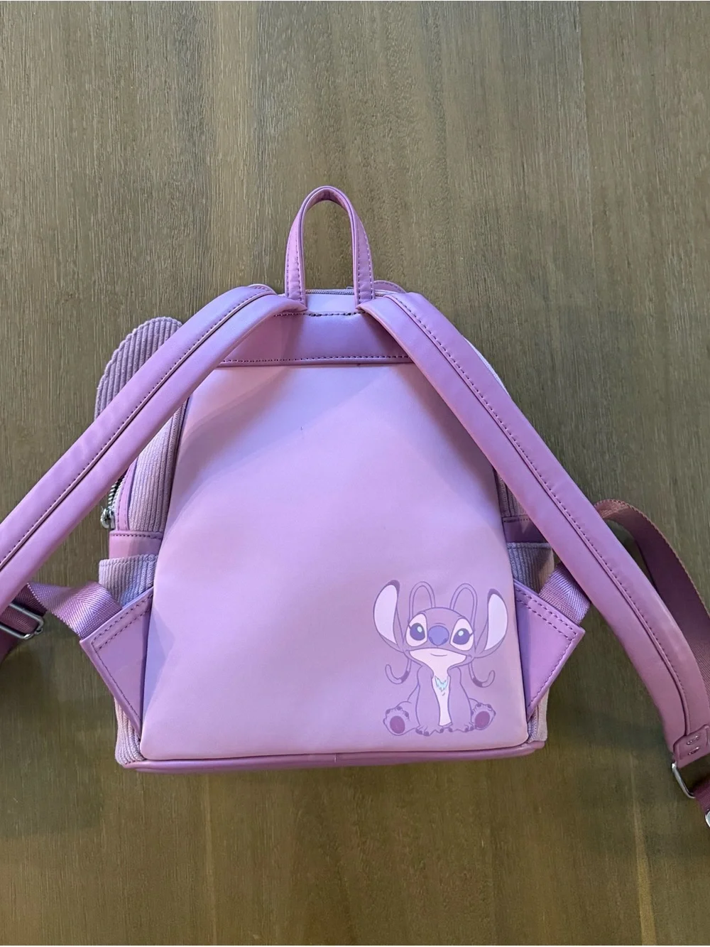 Loungefly Disney Purple Lilac Angel Stitch Corduroy Mini Backpack